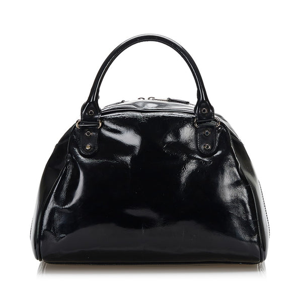 バレンシアガ ハンドバッグ 203249 ブラック エナメル レディース BALENCIAGA 【中古】