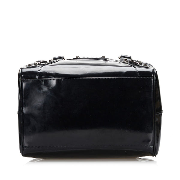 バレンシアガ ハンドバッグ 203249 ブラック エナメル レディース BALENCIAGA 【中古】