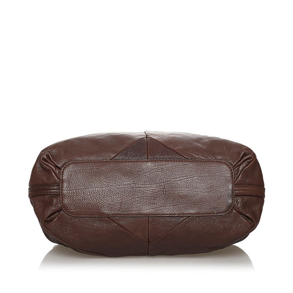 クロエ エルシー ハンドバッグ ショルダーバッグ 2WAY ブラウン ボルドー レザー レディース Chloe 【中古】