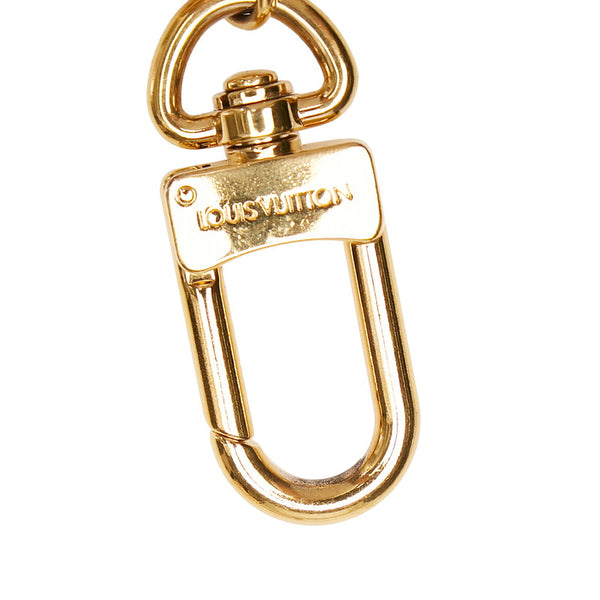 ルイ ヴィトン ポルトクレ LVファセット キーホルダー キーリング バッグチャーム M65216 ゴールド メッキ レディース LOUIS VUITTON 【中古】