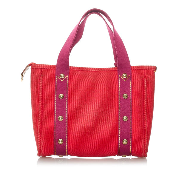 ルイ ヴィトン アンティグア M40037 レッド ワインレッド キャンバス ハンドバッグ レディース LOUIS VUITTON 【中古】