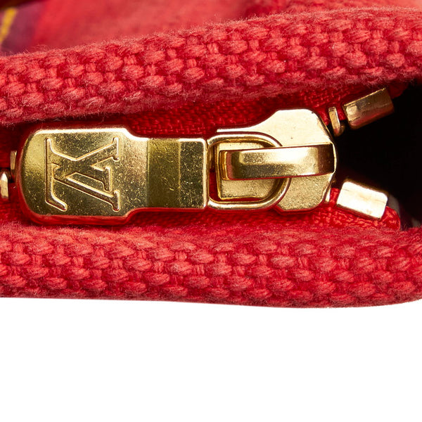 ルイ ヴィトン アンティグア M40037 レッド ワインレッド キャンバス ハンドバッグ レディース LOUIS VUITTON 【中古】