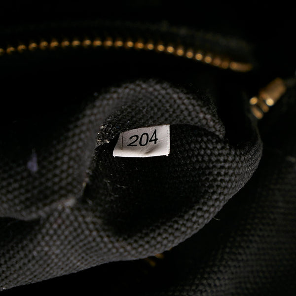 プラダ ミニカナパ ブラック キャンバス ハンドバッグ ショルダーバッグ 2WAY レディース PRADA 【中古】