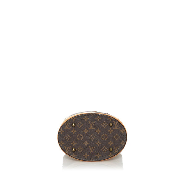 ルイ ヴィトン モノグラム バケツPM ハンドバッグ M42238 ブラウン PVC レザー レディース LOUIS VUITTON 【中古】