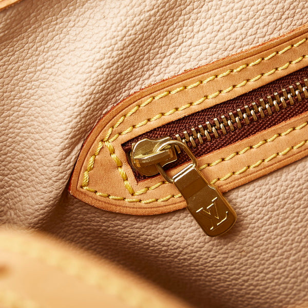ルイ ヴィトン モノグラム バケツPM ハンドバッグ M42238 ブラウン PVC レザー レディース LOUIS VUITTON 【中古】