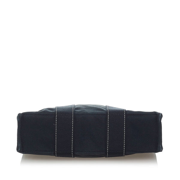 エルメス フールトゥ PM ハンドバッグ ブラック キャンバス レディース HERMES 【中古】