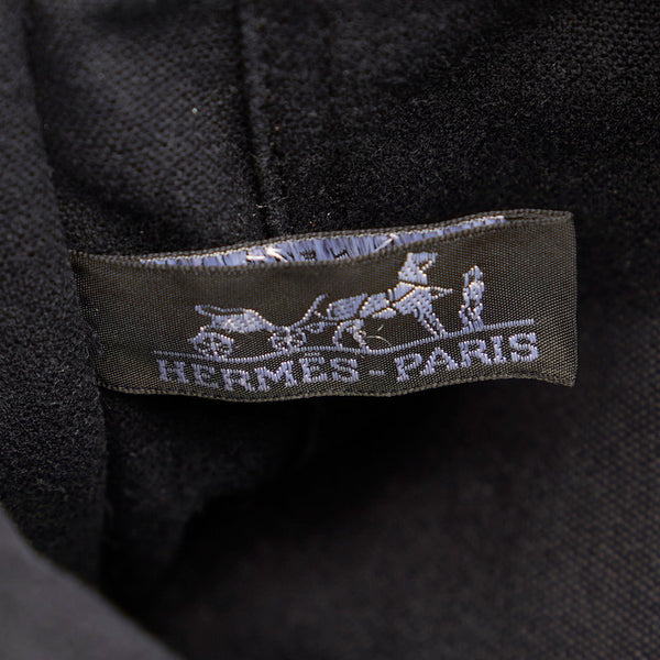 エルメス フールトゥ PM ハンドバッグ ブラック キャンバス レディース HERMES 【中古】