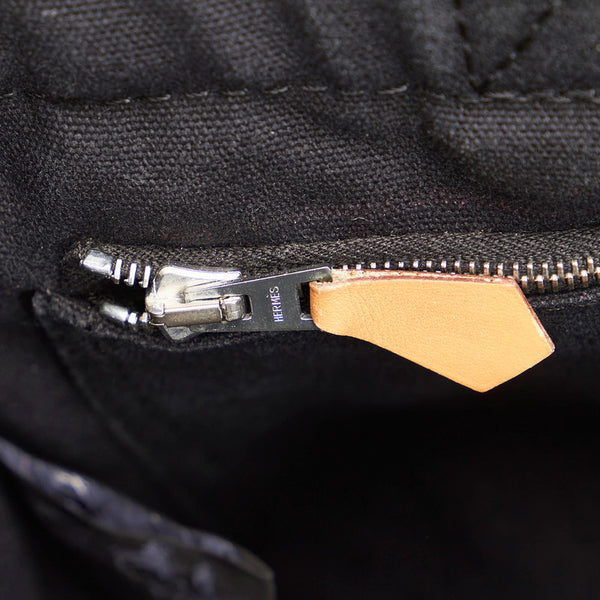 エルメス フールトゥ PM ハンドバッグ ブラック キャンバス レディース HERMES 【中古】