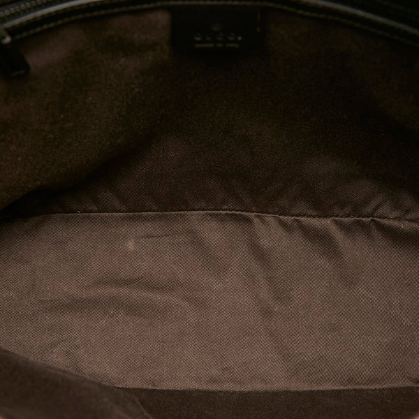 グッチ GGキャンバス ウッド ハンドバッグ 106241 ブラウン キャンバス レザー レディース GUCCI 【中古】