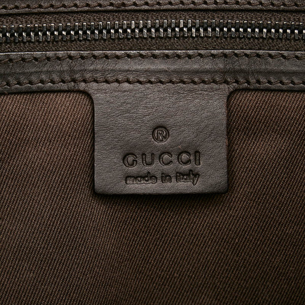 グッチ GGキャンバス ウッド ハンドバッグ 106241 ブラウン キャンバス レザー レディース GUCCI 【中古】