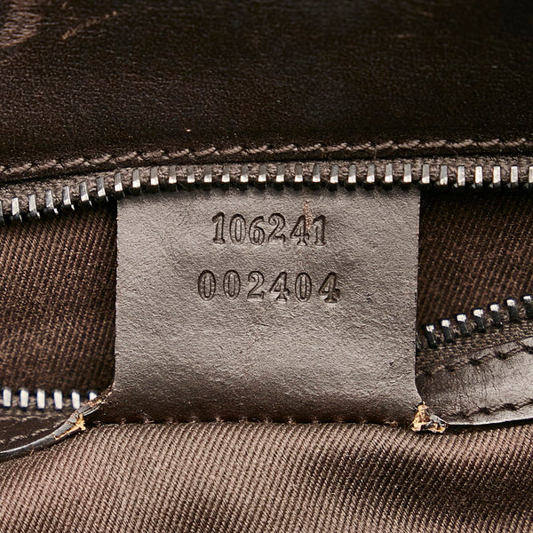 グッチ GGキャンバス ウッド ハンドバッグ 106241 ブラウン キャンバス レザー レディース GUCCI 【中古】