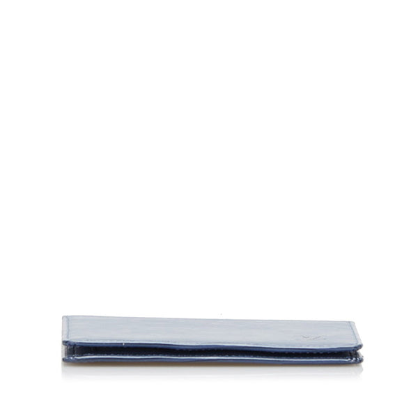 ルイ ヴィトン エピ ポルト2カルト ヴェルティカル カードケース パスケース M63205 トレドブルー レザー レディース LOUIS VUITTON 【中古】