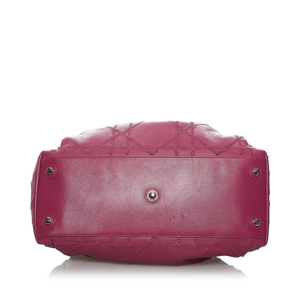 クリスチャンディオール ルトラント チェーン ショルダーバッグ ピンク シルバー レザー レディース Christian Dior 【中古】