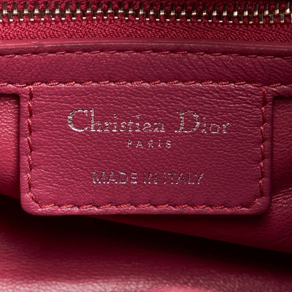 クリスチャンディオール ルトラント チェーン ショルダーバッグ ピンク シルバー レザー レディース Christian Dior 【中古】