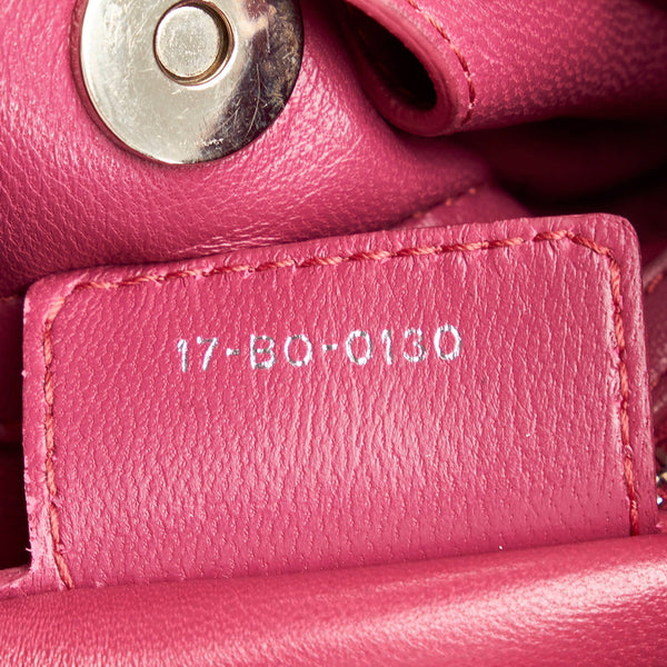 クリスチャンディオール ルトラント チェーン ショルダーバッグ ピンク シルバー レザー レディース Christian Dior 【中古】