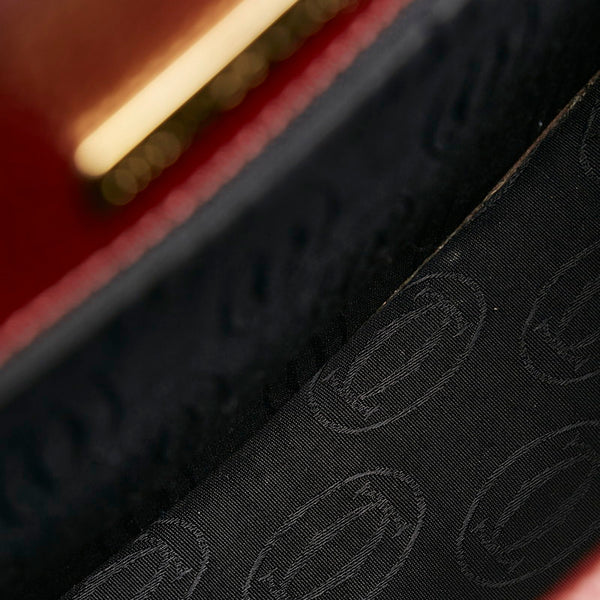 カルティエ マスト 肩掛け ショルダーバッグ ボルドー レザー レディース CARTIER 【中古】