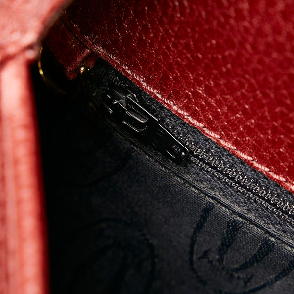 カルティエ マスト 肩掛け ショルダーバッグ ボルドー レザー レディース CARTIER 【中古】