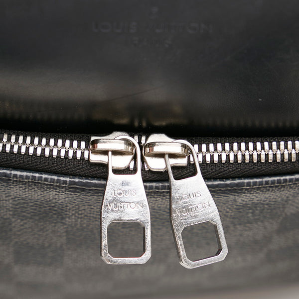ルイ ヴィトン ダミエ グラフィット デイトンPM 斜め掛け ショルダーバッグ N41408 ブラック PVC レザー レディース LOUIS VUITTON 【中古】