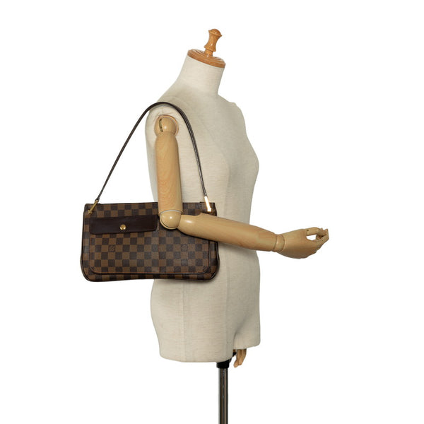 ルイ ヴィトン ダミエ オーバーニュ ショルダーバッグ N51129 エベヌ ブラウン PVC レザー レディース LOUIS VUITTON 【中古】