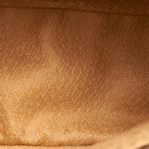 セリーヌ マカダム 斜めがけ ミニ ショルダーバッグ ブラウン PVC レザー レディース CELINE 【中古】