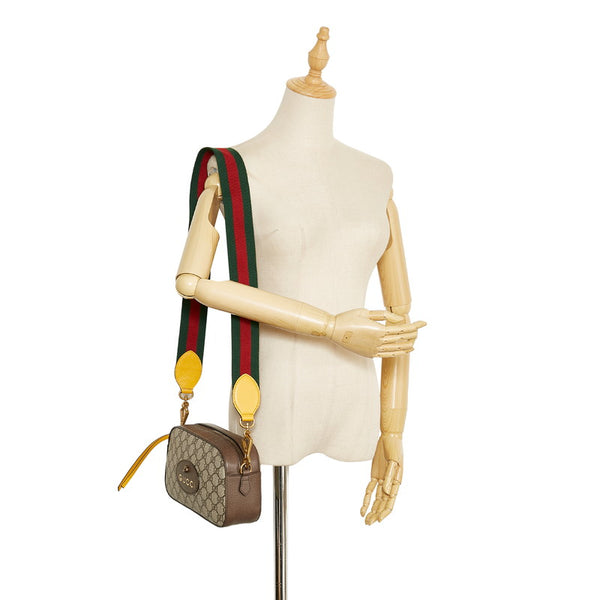 グッチ GGスプリーム ネオ ヴィンテージ 斜め掛け ショルダーバッグ 476466 ベージュ ブラウン PVC レザー レディース GUCCI 【中古】