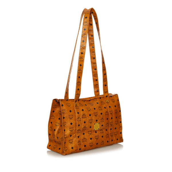 エム シー エム ヴィセトス ブラウン PVC トートバッグ レディース MCM 【中古】