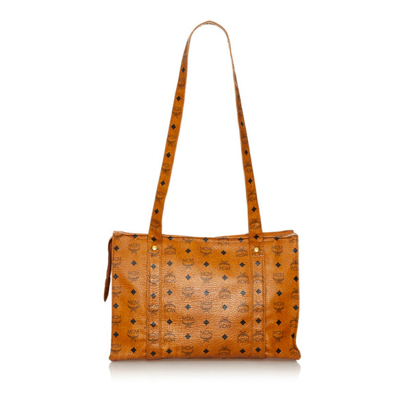 エム シー エム ヴィセトス ブラウン PVC トートバッグ レディース MCM 【中古】