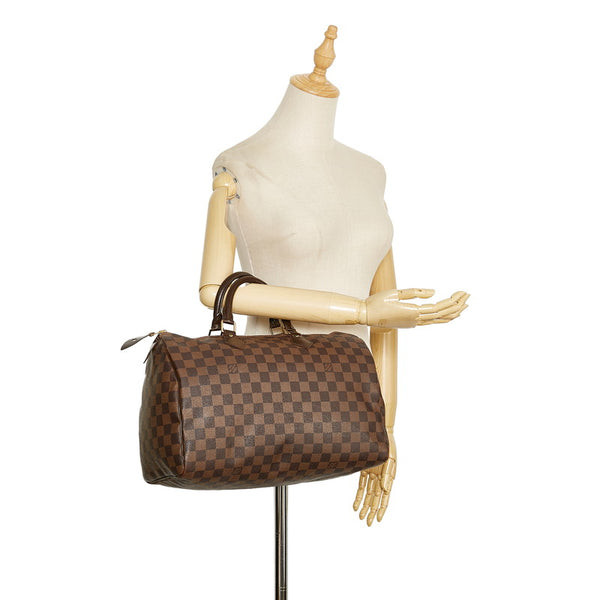 ルイ ヴィトン ダミエ スピーディ35 ハンドバッグ ボストンバッグ N41363 エベヌ ブラウン PVC レザー レディース LOUIS VUITTON 【中古】