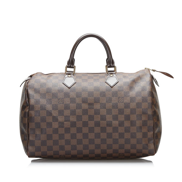 ルイ ヴィトン ダミエ スピーディ35 ハンドバッグ ボストンバッグ N41363 エベヌ ブラウン PVC レザー レディース LOUIS VUITTON 【中古】