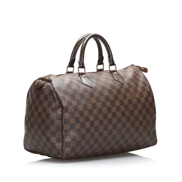 ルイ ヴィトン ダミエ スピーディ35 ハンドバッグ ボストンバッグ N41363 エベヌ ブラウン PVC レザー レディース LOUIS VUITTON 【中古】