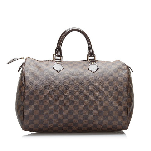 ルイ ヴィトン ダミエ スピーディ35 ハンドバッグ ボストンバッグ N41363 エベヌ ブラウン PVC レザー レディース LOUIS VUITTON 【中古】
