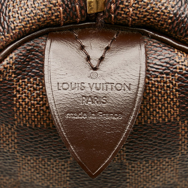 ルイ ヴィトン ダミエ スピーディ35 ハンドバッグ ボストンバッグ N41363 エベヌ ブラウン PVC レザー レディース LOUIS VUITTON 【中古】