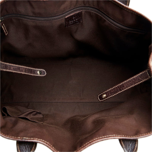 グッチ GGキャンバス プリンシー リボン ハンドバッグ トートバッグ 163805 ブラウン キャンバス レザー レディース GUCCI 【中古】