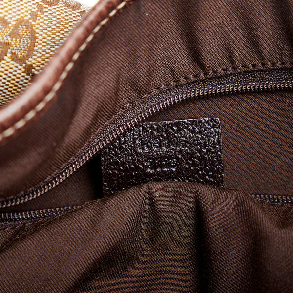 グッチ GGキャンバス プリンシー リボン ハンドバッグ トートバッグ 163805 ブラウン キャンバス レザー レディース GUCCI 【中古】