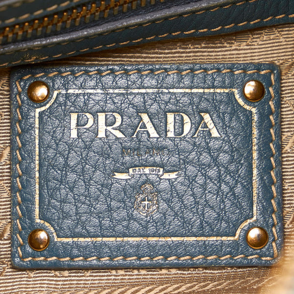 プラダ ワンショルダーバッグ BR4311 ブルー レザー レディース PRADA 【中古】