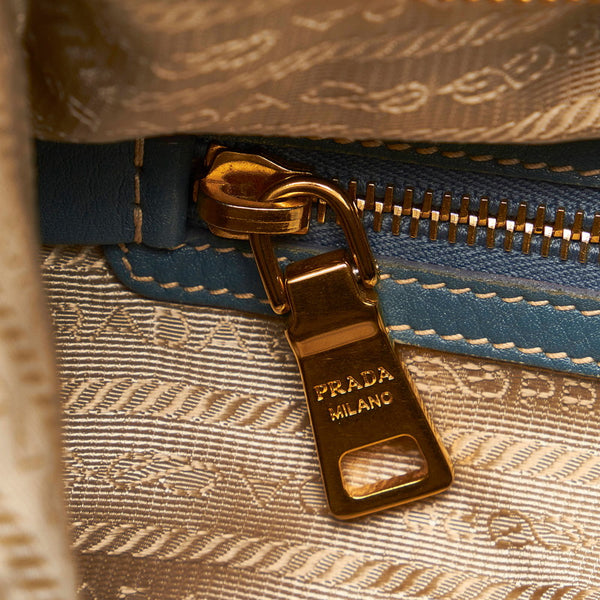 プラダ ワンショルダーバッグ BR4311 ブルー レザー レディース PRADA 【中古】