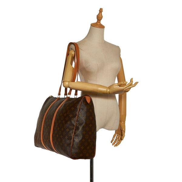 ルイ ヴィトン モノグラム フラネリー 50 ボストンバッグ トートバッグ M51116 ブラウン PVC レザー レディース LOUIS VUITTON 【中古】