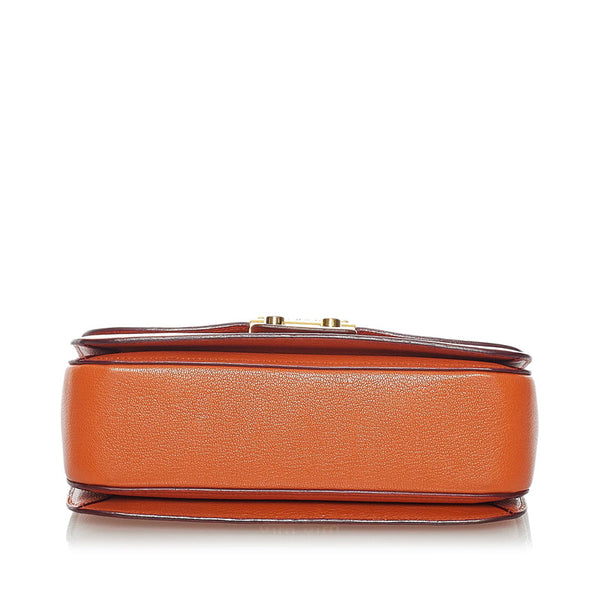 ミュウミュウ オレンジ レザー ハンドバッグ ショルダーバッグ 2WAY レディース MIUMIU 【中古】