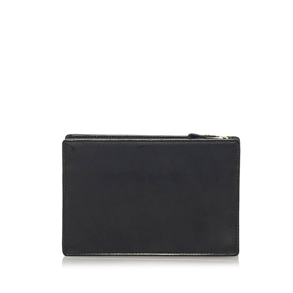バーバリー ポーチ ブラック レザー レディース BURBERRY 【中古】