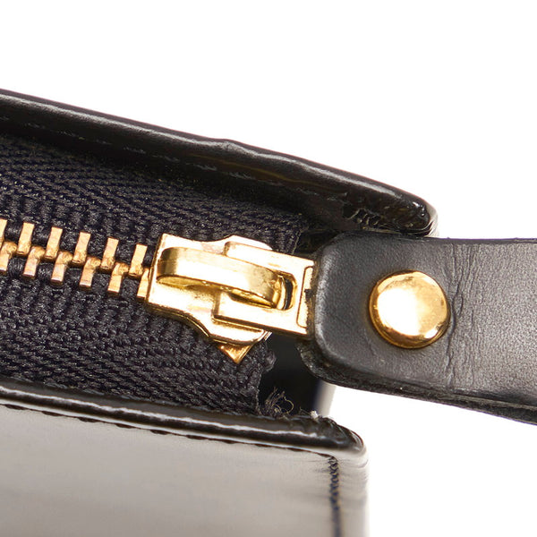 バーバリー ポーチ ブラック レザー レディース BURBERRY 【中古】