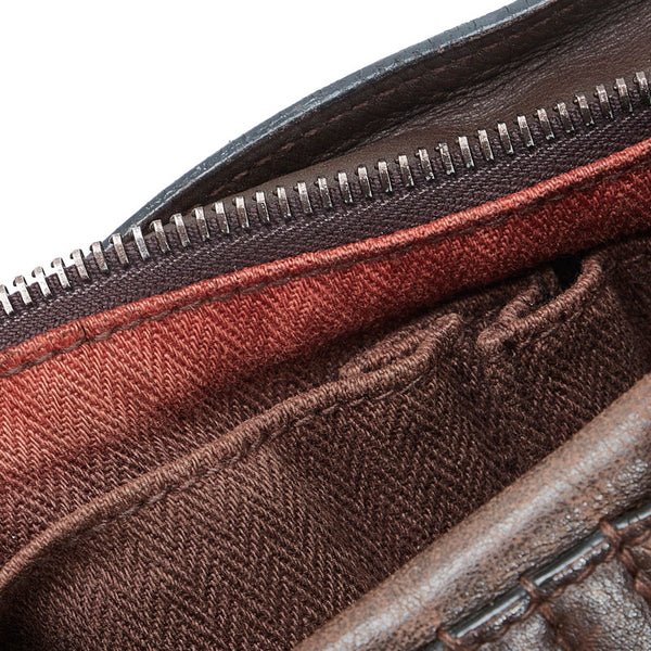 エルメス キャラバン ホリゾンタルPM ハンドバッグ ショルダーバッグ 2WAY ブラウン レザー レディース HERMES 【中古】