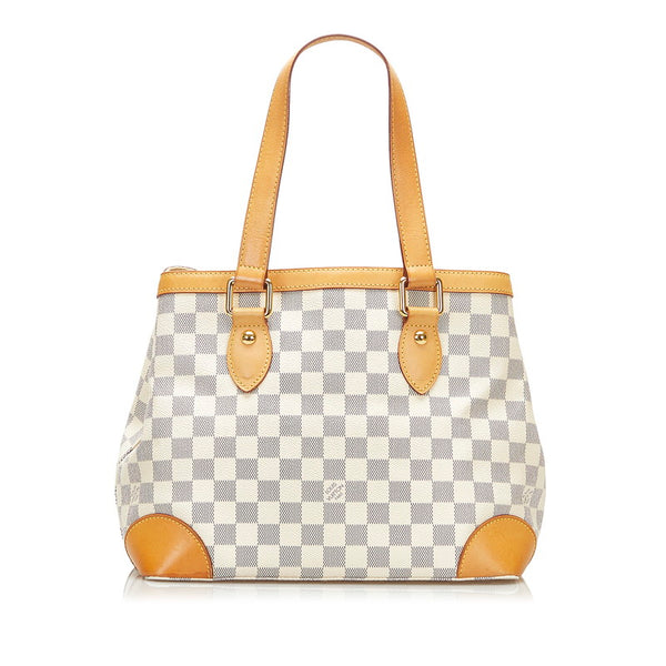 ルイ ヴィトン ダミエ アズール ハムステッドPM ハンドバッグ トートバッグ N51207 ホワイト PVC レザー レディース LOUIS VUITTON 【中古】