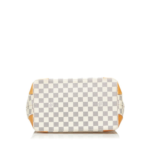 ルイ ヴィトン ダミエ アズール ハムステッドPM ハンドバッグ トートバッグ N51207 ホワイト PVC レザー レディース LOUIS VUITTON 【中古】