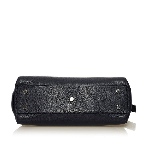 サンローラン カバリヴゴーシュ ハンドバッグ ショルダーバッグ 2WAY ネイビー レザー レディース SAINT LAURENT 【中古】