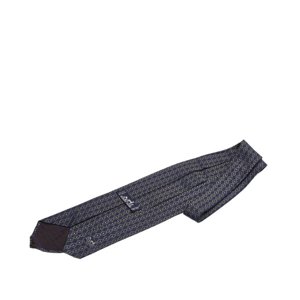 エルメス ネクタイ ブルー シルク メンズ HERMES 【中古】