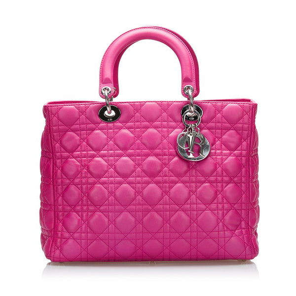 ディオール カナージュ レディディオール ハンドバッグ ショルダーバッグ2WAY ピンク レザー レディース Dior 【中古】
