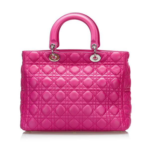 ディオール カナージュ レディディオール ハンドバッグ ショルダーバッグ2WAY ピンク レザー レディース Dior 【中古】