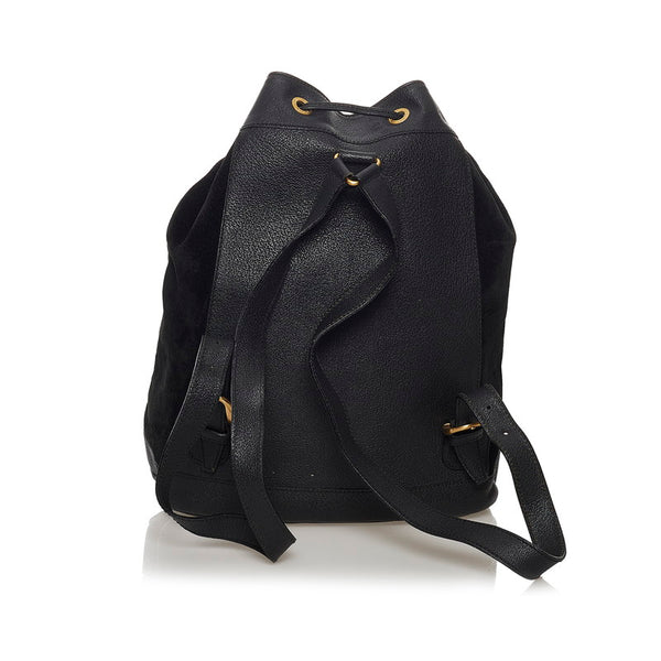 グッチ バンブー リュック・デイパック 003 2855 ブラック スウェード レザー レディース GUCCI 【中古】