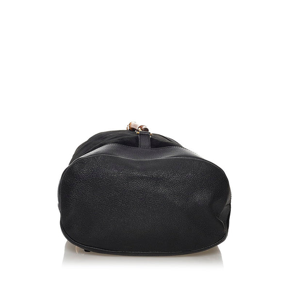グッチ バンブー リュック・デイパック 003 2855 ブラック スウェード レザー レディース GUCCI 【中古】