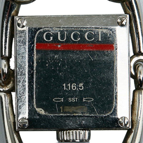 グッチ シニョーリア 腕時計 116.5 クオーツ シェル文字盤 ステンレススチール レディース GUCCI 【中古】